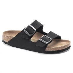 Birkenstock Arizona Sandales Birko-Flor Birkibuc Earthy Vegan Narrow, noir