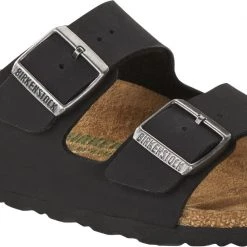Birkenstock Arizona Sandales Birko-Flor Birkibuc Earthy Vegan Regular, noir