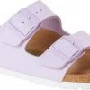 Birkenstock Arizona Sandales Birko-Flor Birkibuc Earthy Vegan Regular Femme, violet -Chaussures loisir & Bottes Soldes birkenstock arizona sandals birko flor birkibuc earthy vegan regular women lavender fog 1