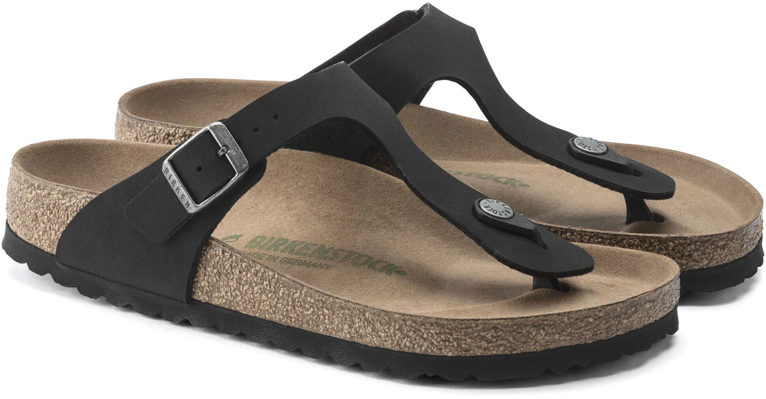 Birkenstock Gizeh Tongs Birko-Flor Birkibuc Earthy Vegan Regular, noir 6 Birkenstock Gizeh Tongs Birko-Flor Birkibuc Earthy Vegan Regular, noir – Image 4