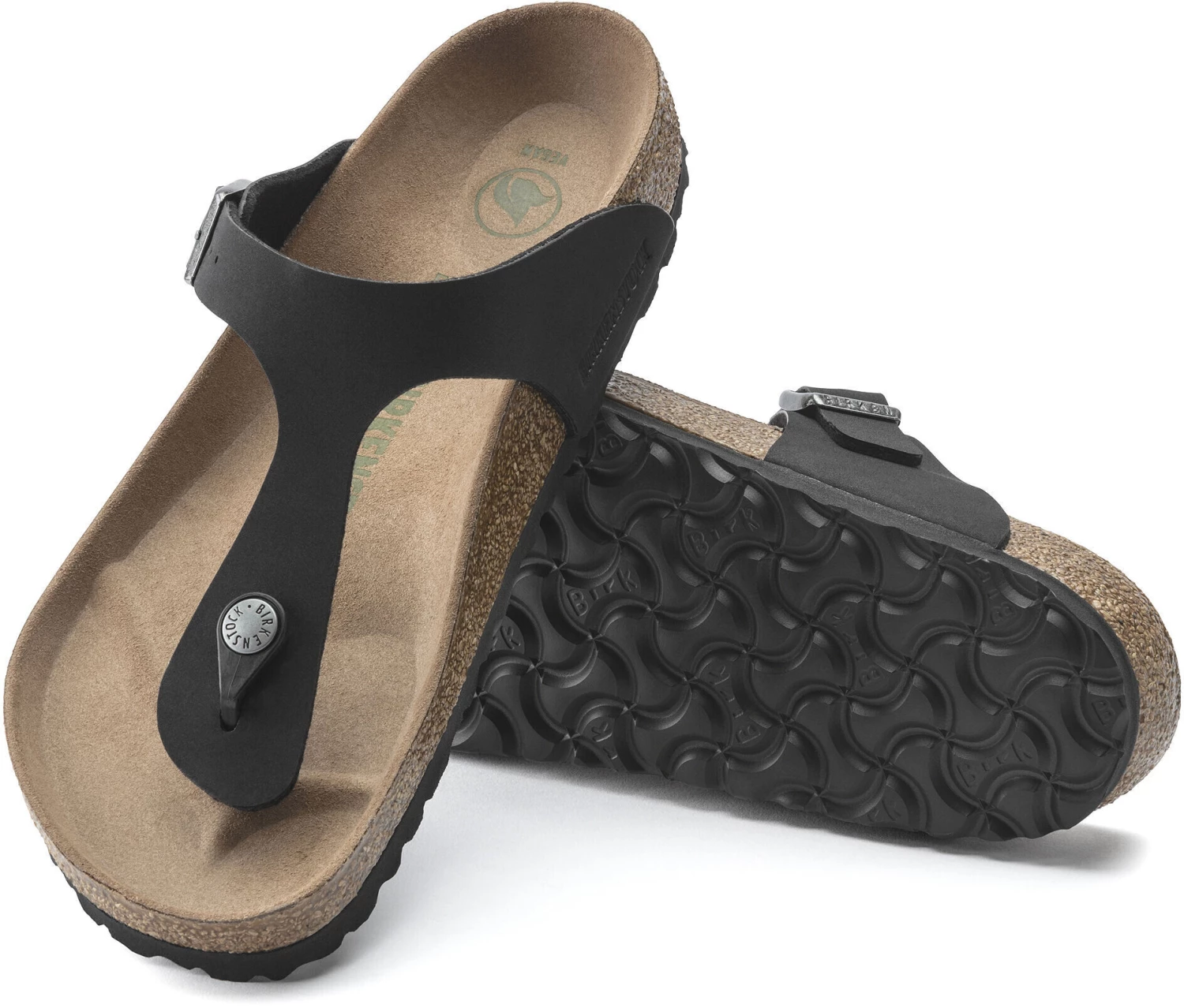 Birkenstock Gizeh Tongs Birko-Flor Birkibuc Earthy Vegan Regular, noir 8 Birkenstock Gizeh Tongs Birko-Flor Birkibuc Earthy Vegan Regular, noir – Image 6