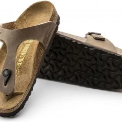 Birkenstock Gizeh Claquettes Cuir huilé Regular, marron -Chaussures loisir & Bottes Soldes birkenstock gizeh flips geoeltes leder herren tabacco brown 3 1