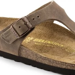 Birkenstock Gizeh Claquettes Cuir huilé Regular, marron -Chaussures loisir & Bottes Soldes birkenstock gizeh flips geoeltes leder herren tabacco brown 4 1