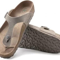 Birkenstock Gizeh Sandales à lanières Birko-Flor Birkibuc Regular Homme, beige -Chaussures loisir & Bottes Soldes birkenstock gizeh thong sandals birko flor birkibuc regular men gray taupe 4
