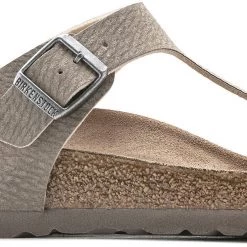 Birkenstock Gizeh Sandales à lanières Birko-Flor Birkibuc Regular Homme, beige -Chaussures loisir & Bottes Soldes birkenstock gizeh thong sandals birko flor birkibuc regular men gray taupe 5