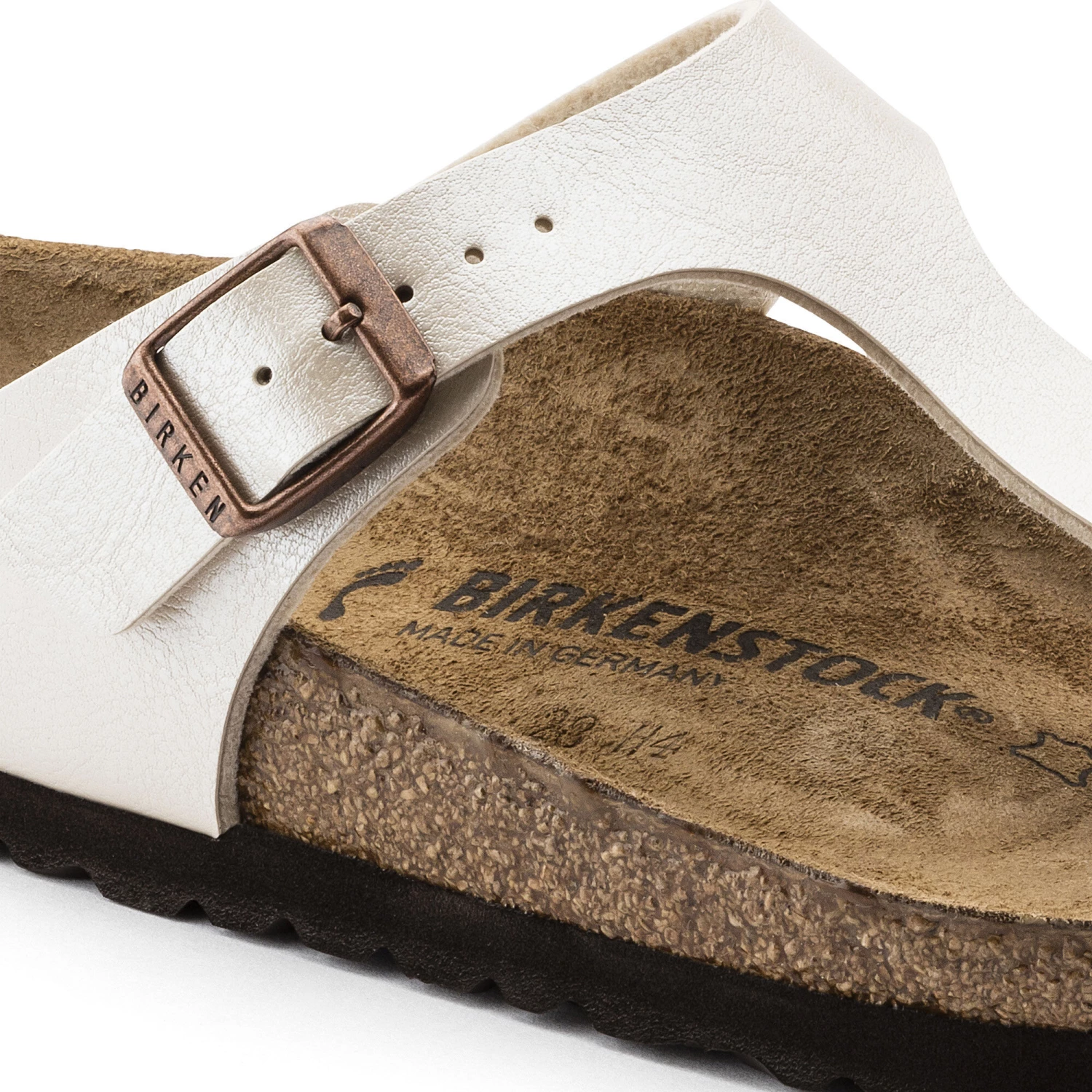Birkenstock Gizeh Sandales à lanières Birko-Flor Narrow Femme, blanc 4 Birkenstock Gizeh Sandales à lanières Birko-Flor Narrow Femme, blanc – Image 2