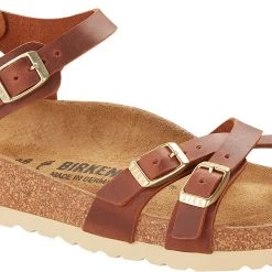 Birkenstock Kumba Sandales Cuir huilé Regular Femme, noir