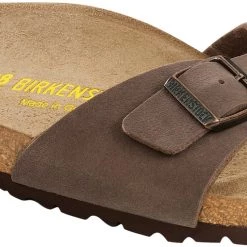 Birkenstock Madrid Chaussures Birko-Flor Nubuk Narrow, marron