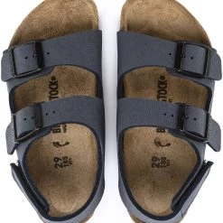 Birkenstock Milano HL Sandales Birko-Flor Birkibuc Regular Enfant, bleu -Chaussures loisir & Bottes Soldes birkenstock milano hl sandals birko flor birkibuc regular kids blau 6 1