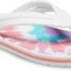 Crocs Crocband Tie Dye Tongs Femme, blanc/Multicolore -Chaussures loisir & Bottes Soldes crocs crocband tie dye flips women fresco multi 1