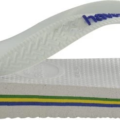Havaianas Brasil Logo Sandales, bleu/blanc -Chaussures loisir & Bottes Soldes havaianas brasil logo flips men white 3
