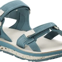 Jack Wolfskin Outfresh Deluxe Sandales Femme, Bleu pétrole/gris