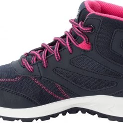 Jack Wolfskin Woodland Texapore Chaussures mi-hautes Enfant, noir -Chaussures loisir & Bottes Soldes jack wolfskin woodland texapore mid shoes kids night blue pink 4 2