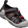 Keen Knotch Creek Sandales Enfant, gris/rouge -Chaussures loisir & Bottes Soldes keen knotch creek sandals kids magnet red carpet 1 2
