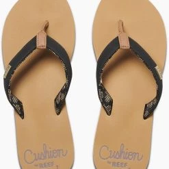 Reef Cushion Sands Chaussures Femme, noir -Chaussures loisir & Bottes Soldes reef cushion sands sandals girls black tan 2