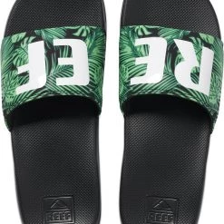 Reef One Slide Sandales Homme, bleu -Chaussures loisir & Bottes Soldes reef one slide sandals men green palm 4