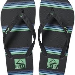Reef Seaside Prints Sandales Homme, noir/vert -Chaussures loisir & Bottes Soldes reef seaside prints sandals men aqua green 4