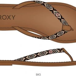 Roxy Janel Chaussures Femme, marron -Chaussures loisir & Bottes Soldes roxy janel sandals women black multi 5 1
