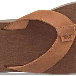 Teva Voya Tongs en cuir Femme, marron -Chaussures loisir & Bottes Soldes teva voya leather flips women chipmunk 3
