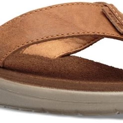 Teva Voya Tongs en cuir Femme, marron -Chaussures loisir & Bottes Soldes teva voya leather flips women chipmunk 5